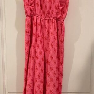 Adorable Pink Floral Kids One Piece